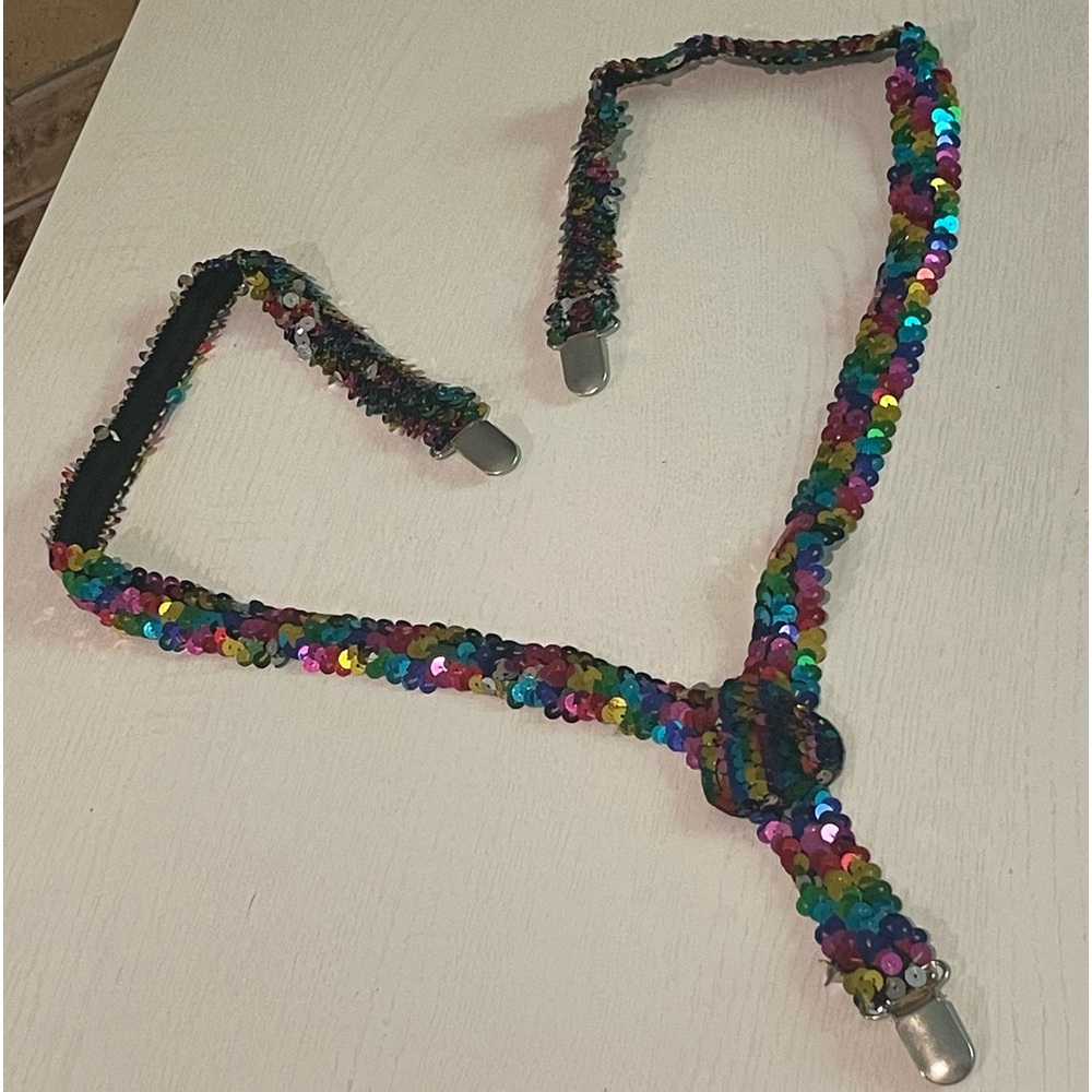 Sequin suspenders